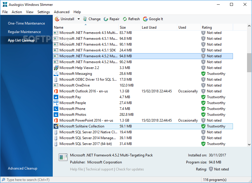 Auslogics Windows Slimmer screenshot #4