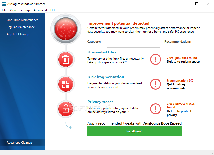 Auslogics Windows Slimmer Pro 4.0.0.3 for ipod download