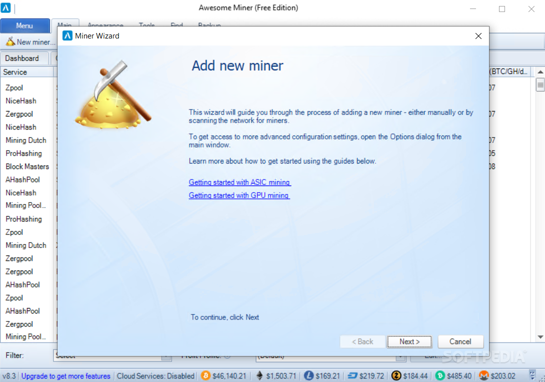 Download Awesome Miner Free Edition 9.7.4
