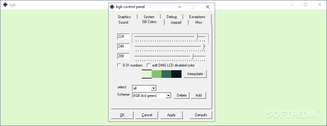 BGB GameBoy Emulator (current version: BGB 1.5.10)