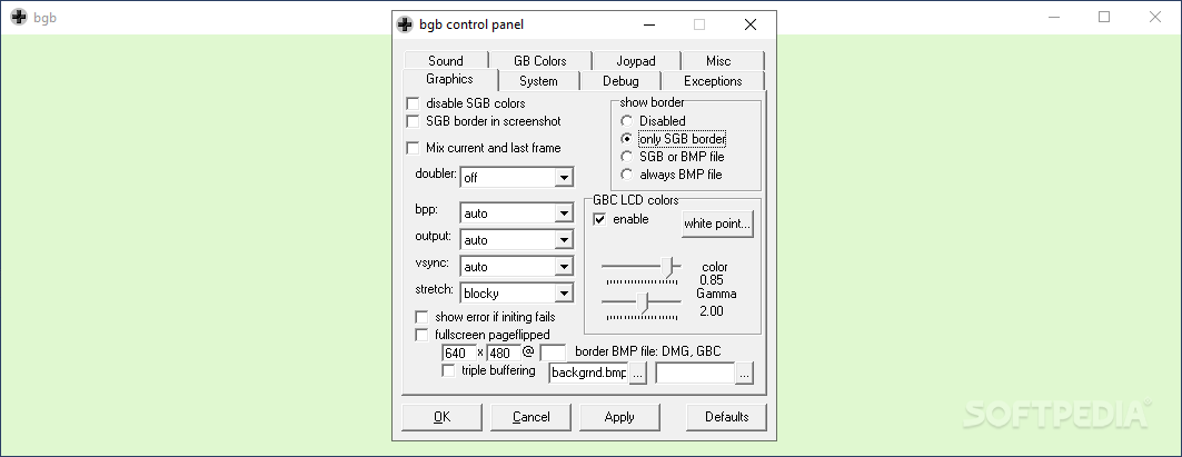 BGB GameBoy Emulator (current version: BGB 1.5.10)