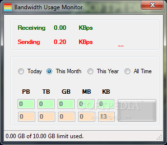windows monitor bandwidth usage