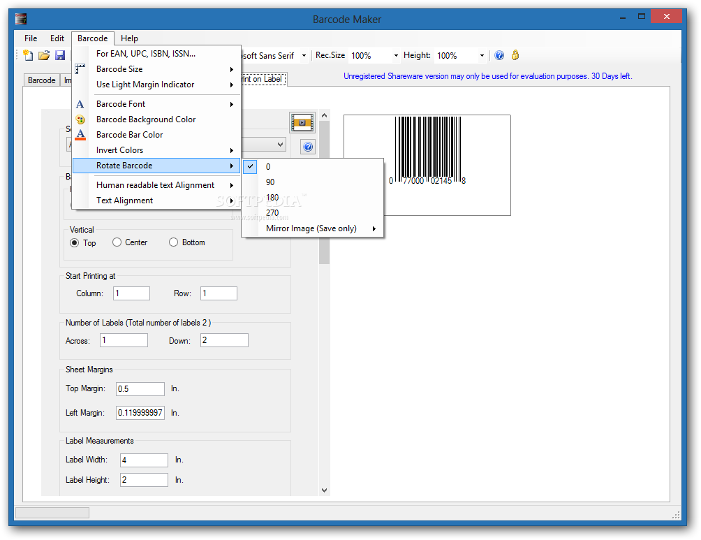 barcode producer free