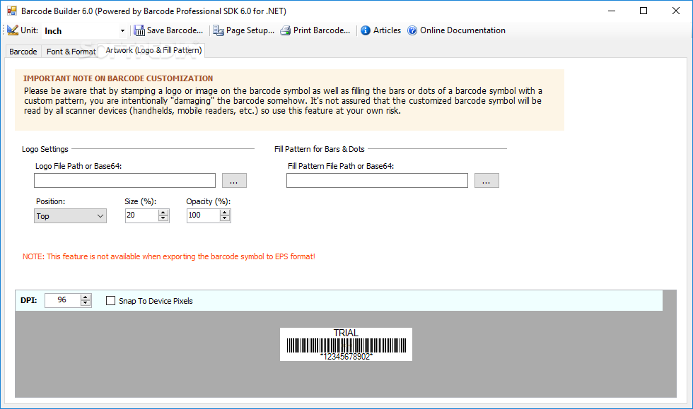 Barcode Professional SDK for .NET screenshot #2