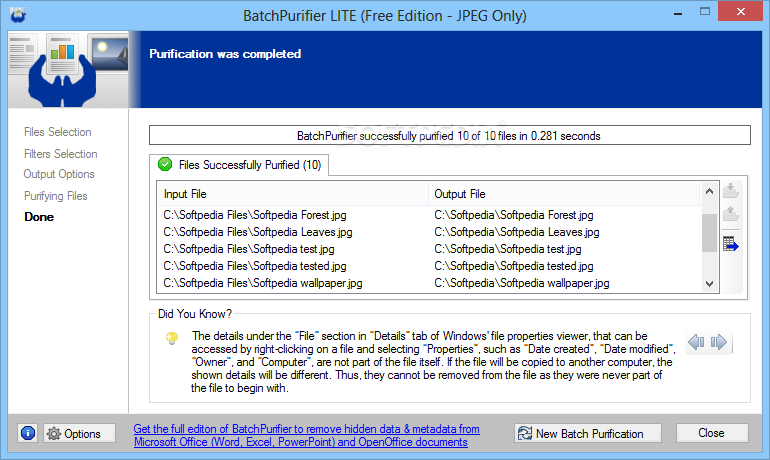 BatchPurifier screenshot #3