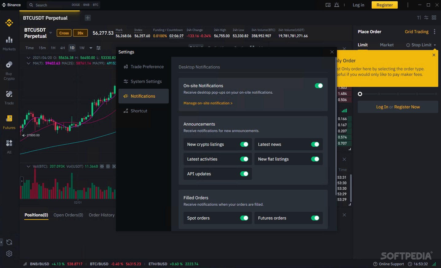 is binance pc client for mac