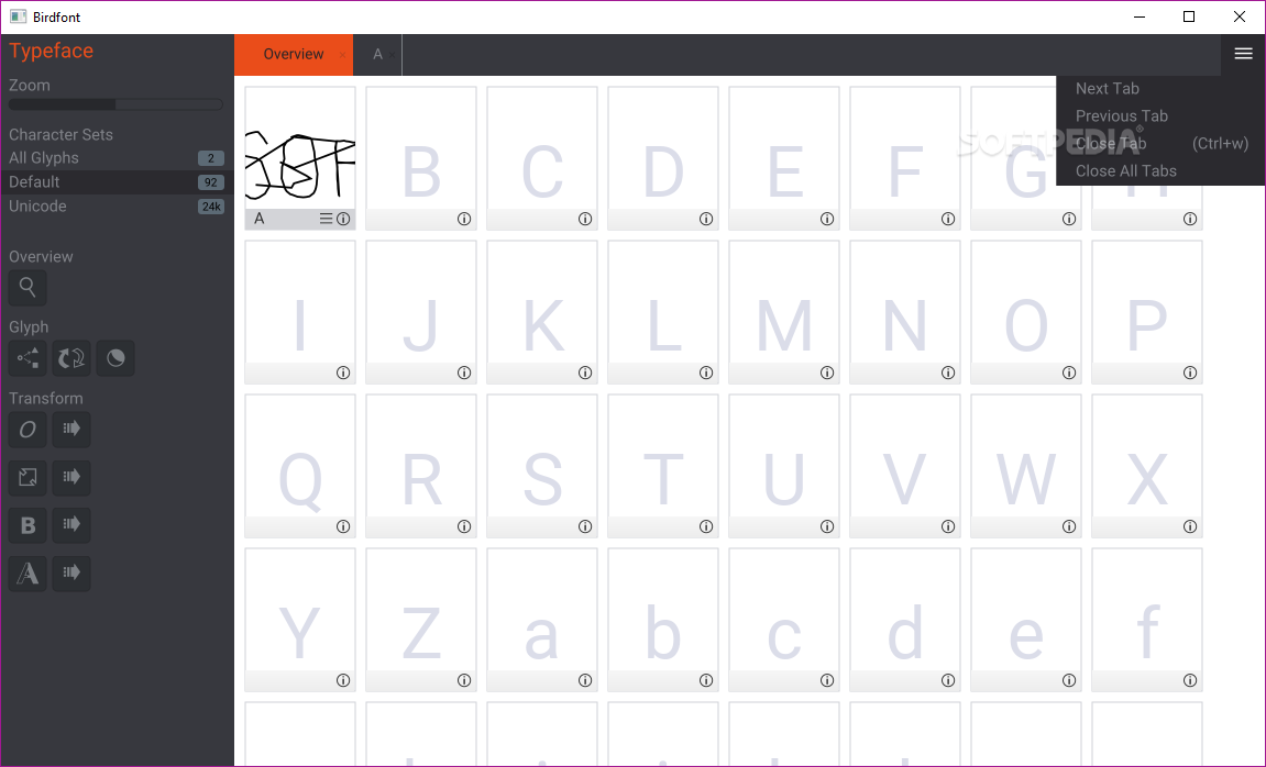 download the new version for iphoneBirdFont 5.4.0
