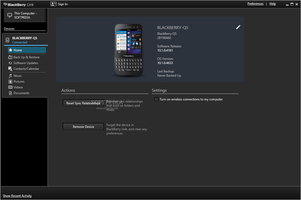 download blackberry link software