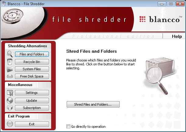 eraser file shredder windows xp