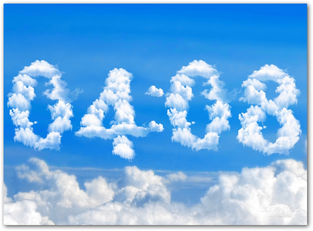 Download Blue Clouds Clock Screensaver 1.0