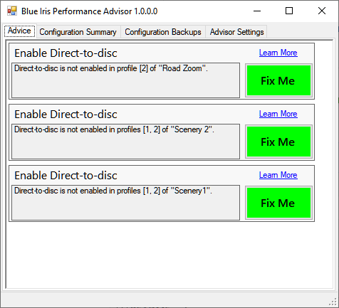 Blue Iris Performance Advisor screenshot #0