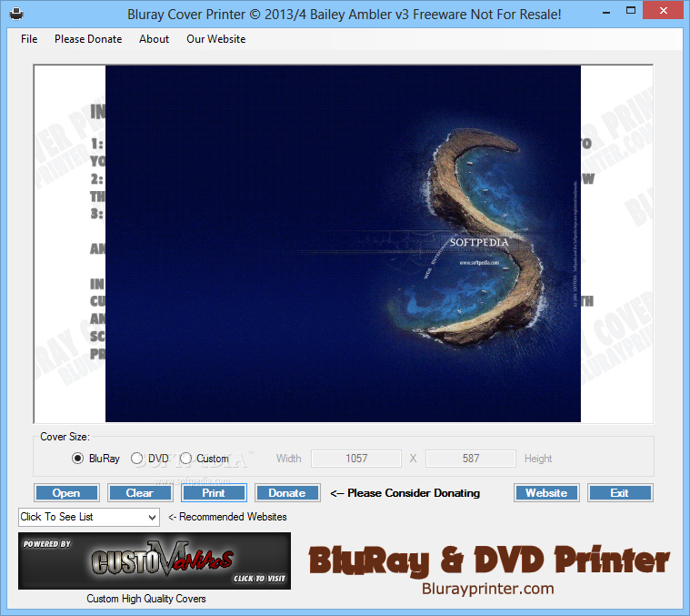Bluray Cover Printer screenshot #0