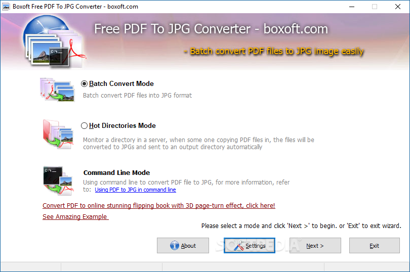 Download Boxoft PDF To JPG 1.1