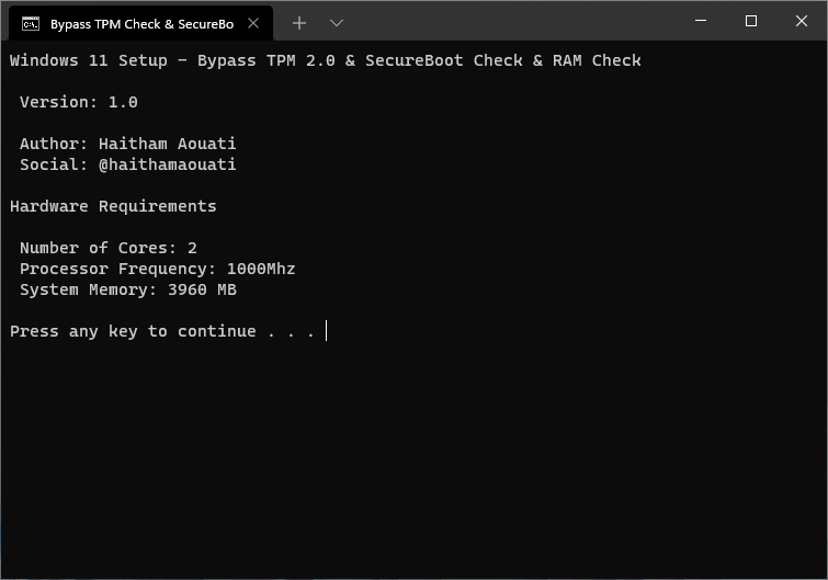 BypassTPMCheck-SecureBoot screenshot #0