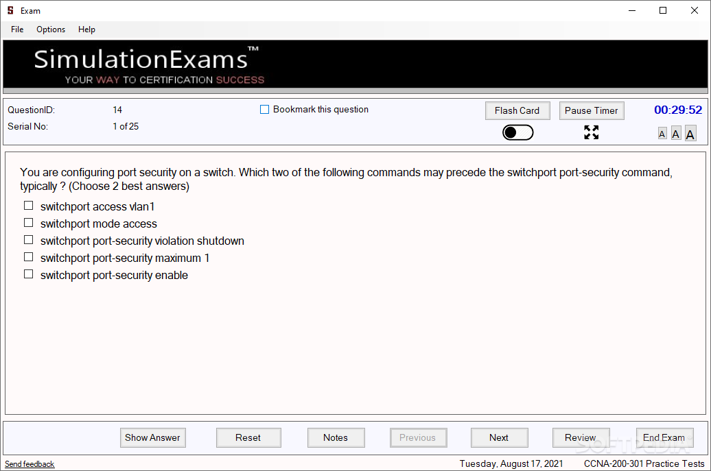 Exam Simulator for CCNA with NetSim (200-301) screenshot #4