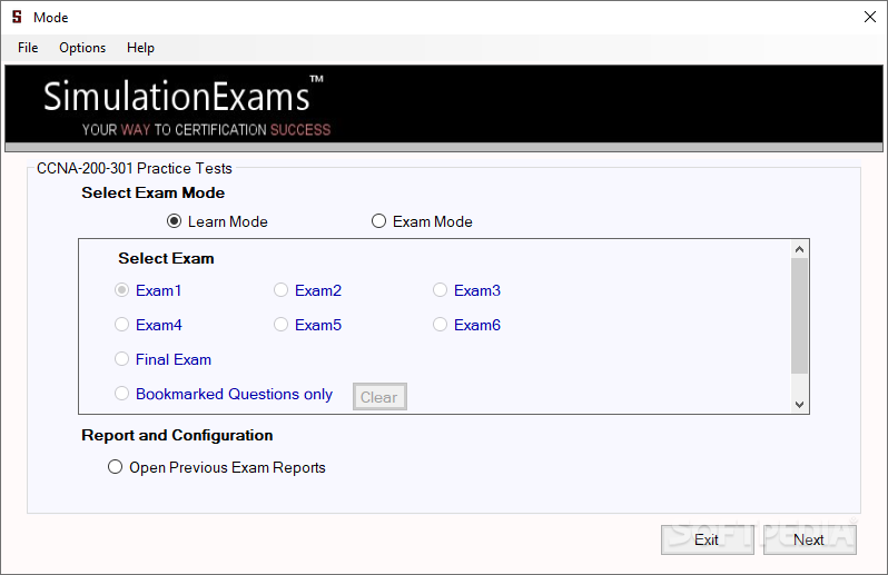 Exam Simulator for CCNA with NetSim (200-301) screenshot #0