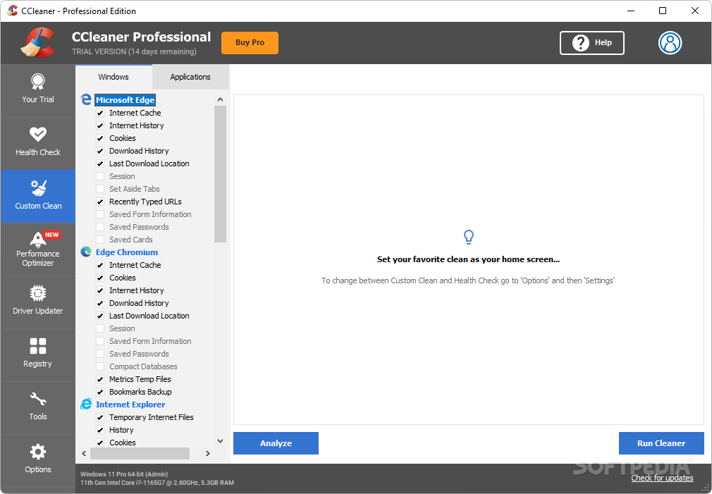 CCleaner Professional 6.16.10662 instaling