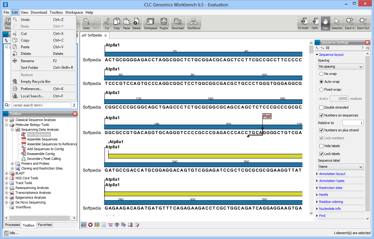 CLC Genomics Workbench screenshot #2