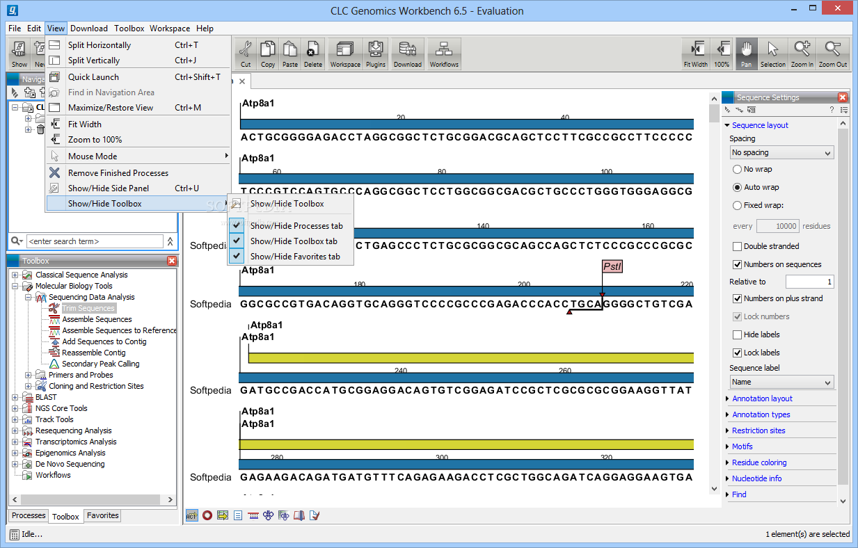 CLC Genomics Workbench screenshot #3