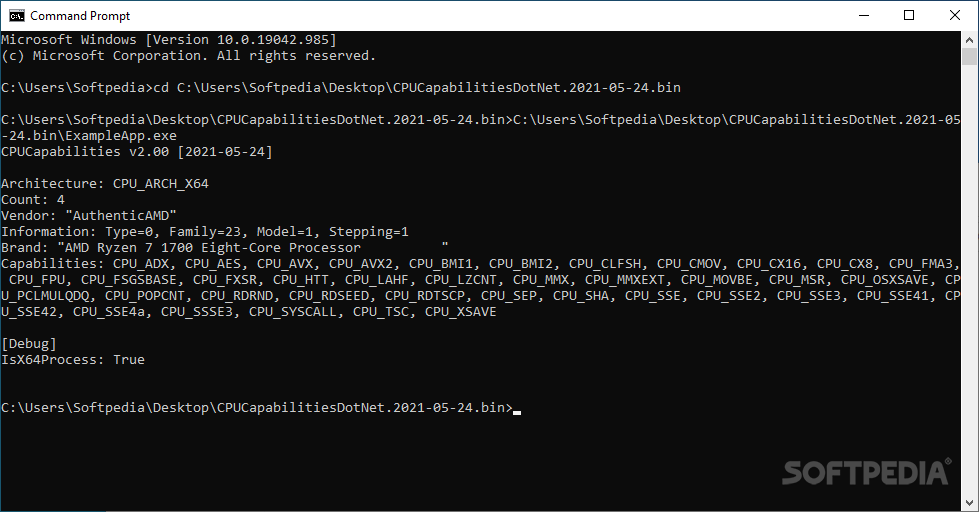 CPUCapabilities.NET screenshot #0