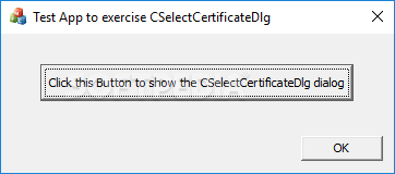 CSelectCertificateDlg screenshot #0