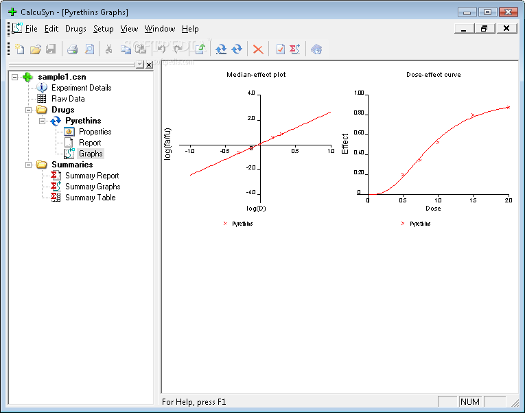 calcusyn windows software for dose effect analysis