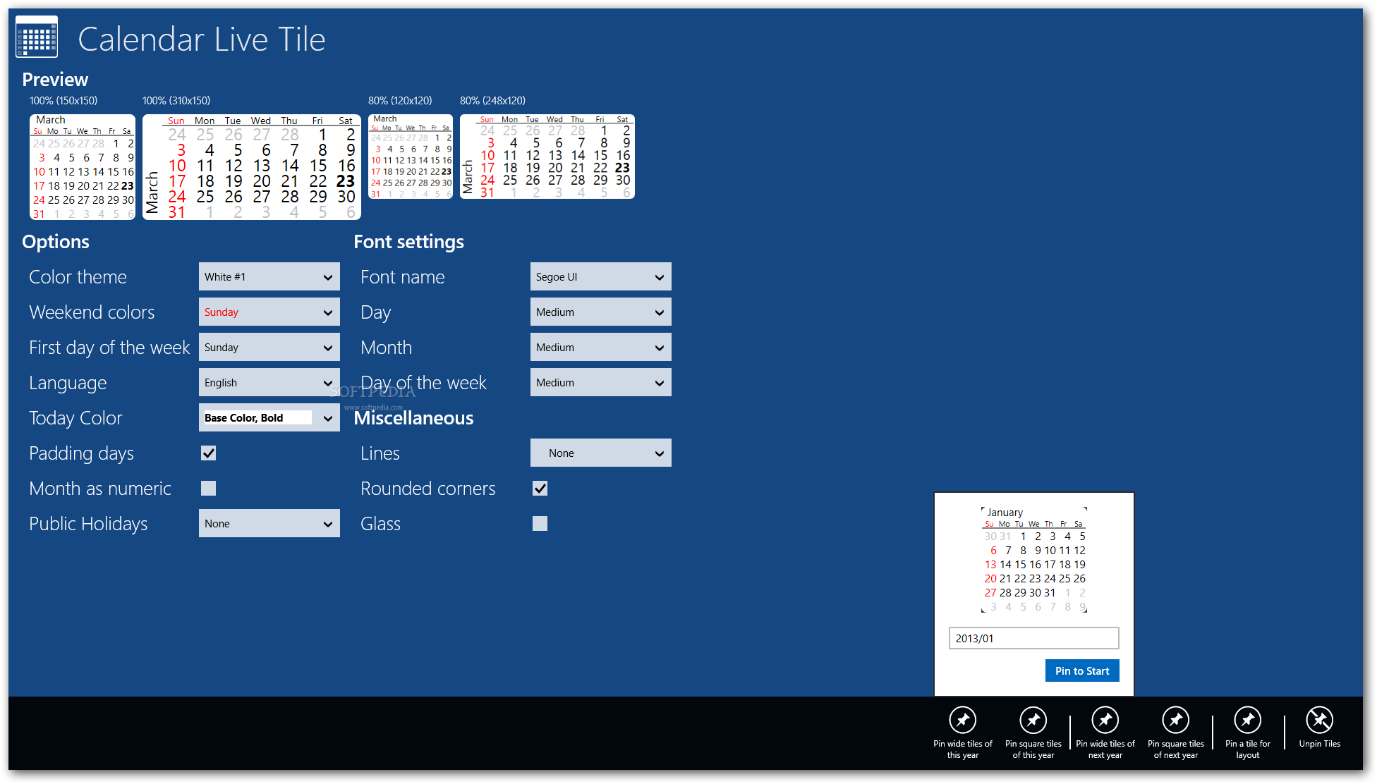 Download Calendar Live Tile for Windows 10/8.1 1.2.0.0