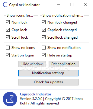 CapsLock Indicator screenshot #1