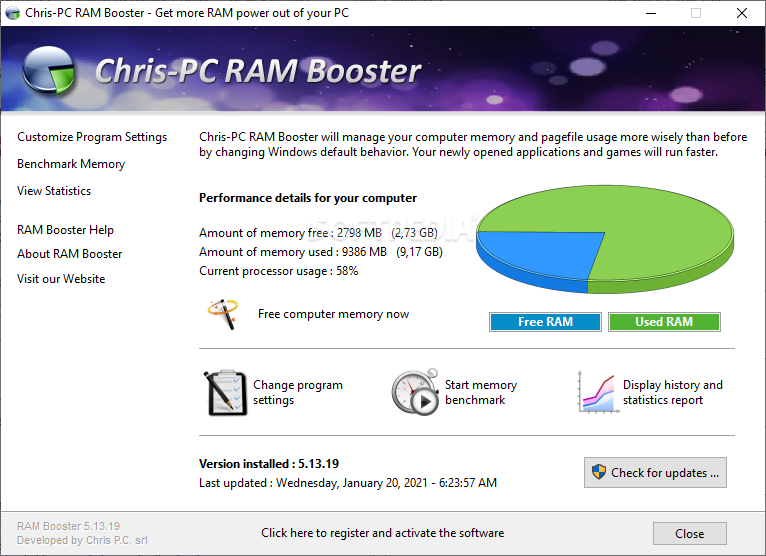 Chris-PC RAM Booster 7.06.14 download the new version for apple