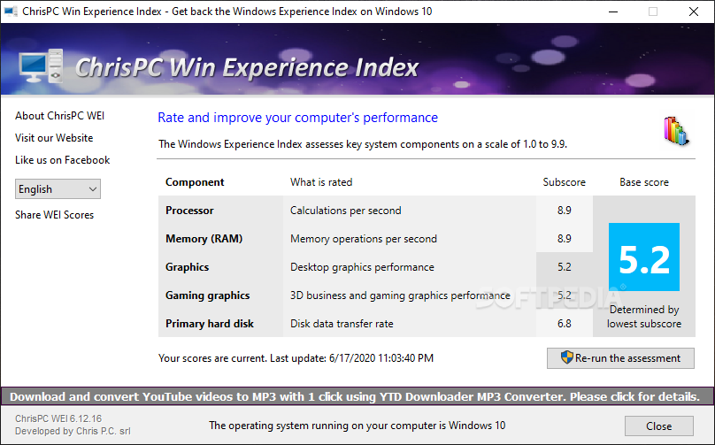 ChrisPC Win Experience Index screenshot #0