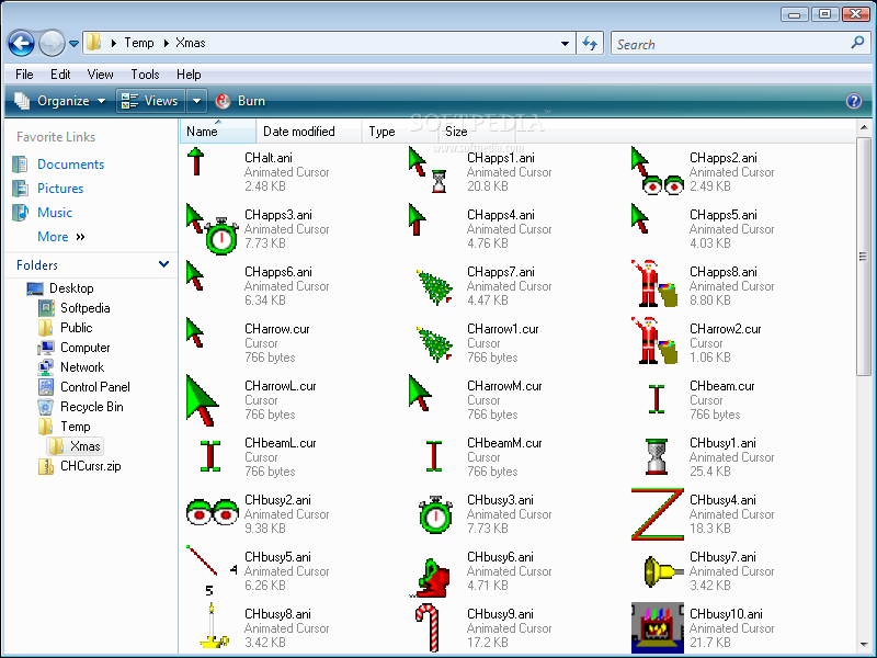 Christmas Animated Cursors  (Windows) - Download
