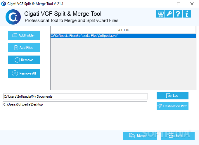 Cigati VCF Split and Merge Tool screenshot #0