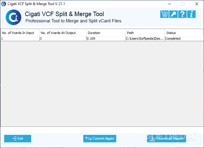 Cigati VCF Split and Merge Tool screenshot #1
