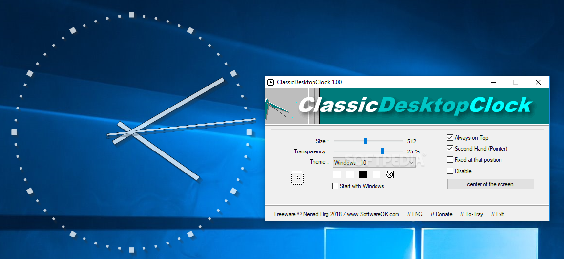 free download ClassicDesktopClock 4.41
