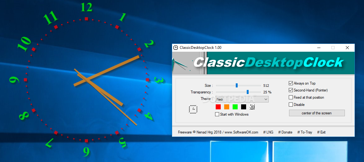 ClassicDesktopClock 4.44 for windows instal free