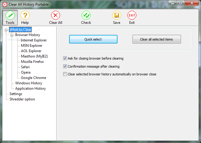 Download Clear All History Portable 7.7