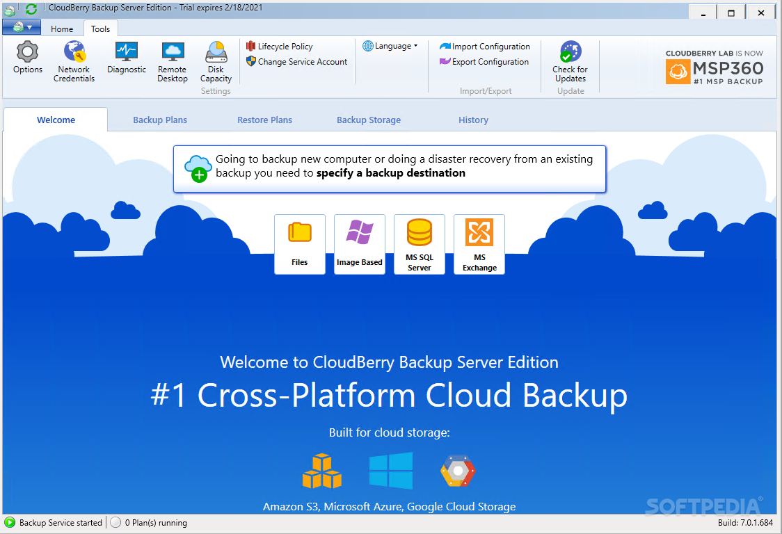 cloudberry backup 1tb limit