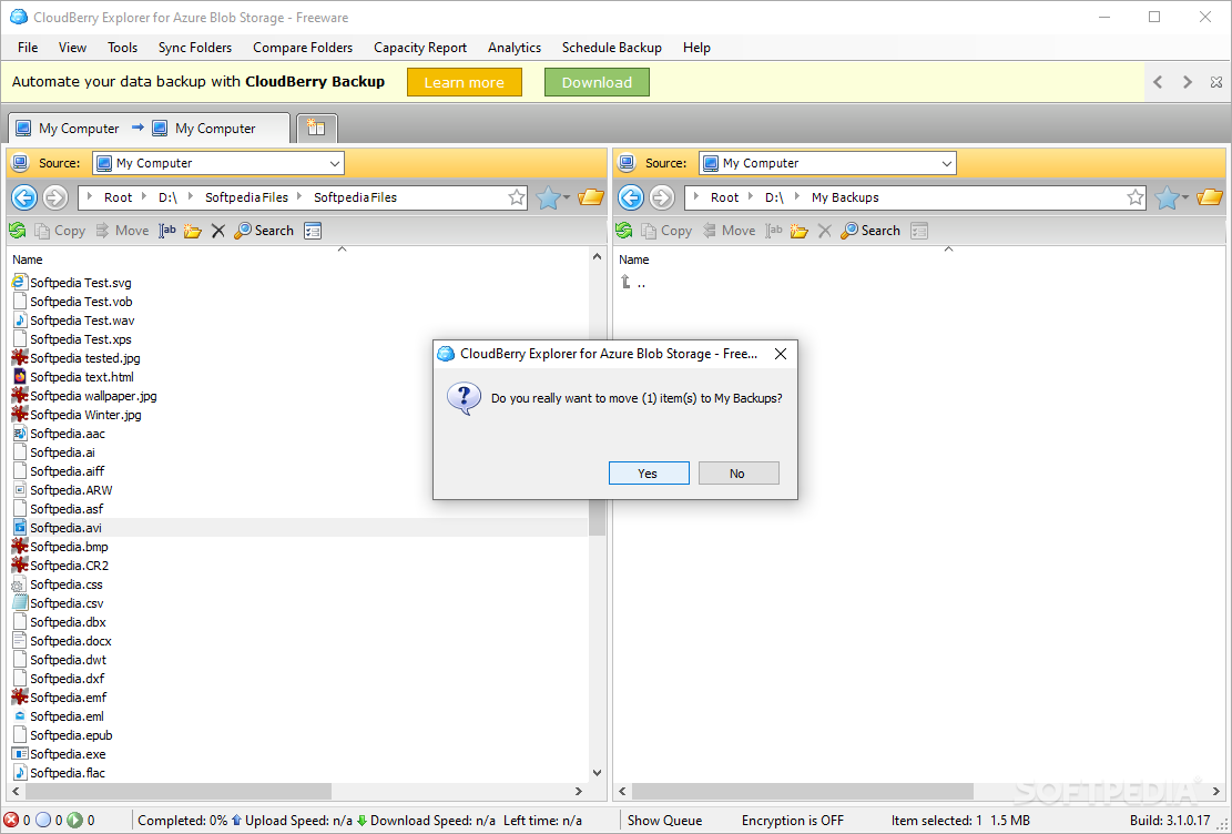 CloudBerry Explorer for Azure Blob Storage screenshot #0