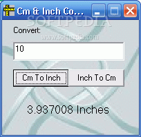 Cm to 1 inch 6.1 inches