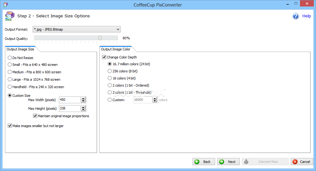 CoffeeCup PixConverter screenshot #1