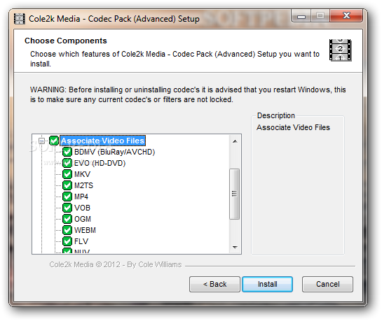 download cole2k codec pack