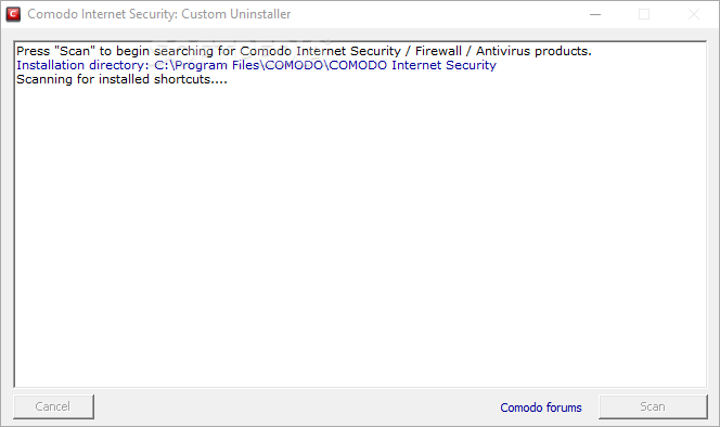 Comodo Internet Security: Custom Uninstaller screenshot #0