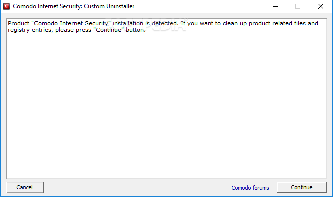 Comodo Internet Security: Custom Uninstaller screenshot #1