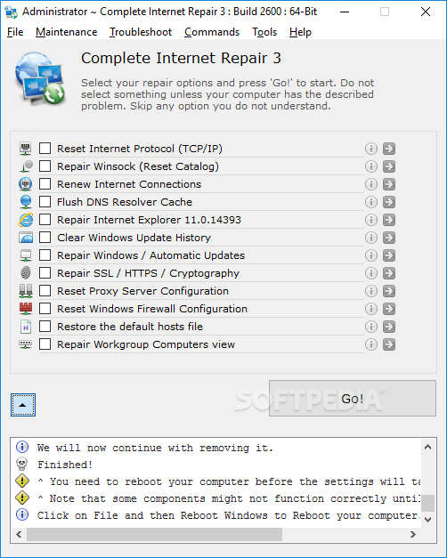 Complete Internet Repair Portable screenshot #1