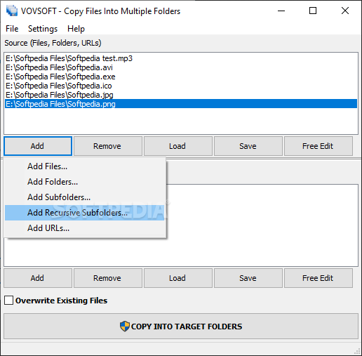 freefilesync select multiple folders