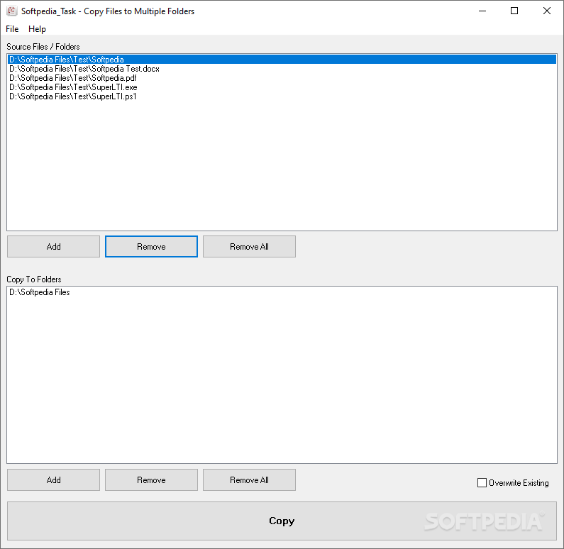 Copy Files to Multiple Folders screenshot #0
