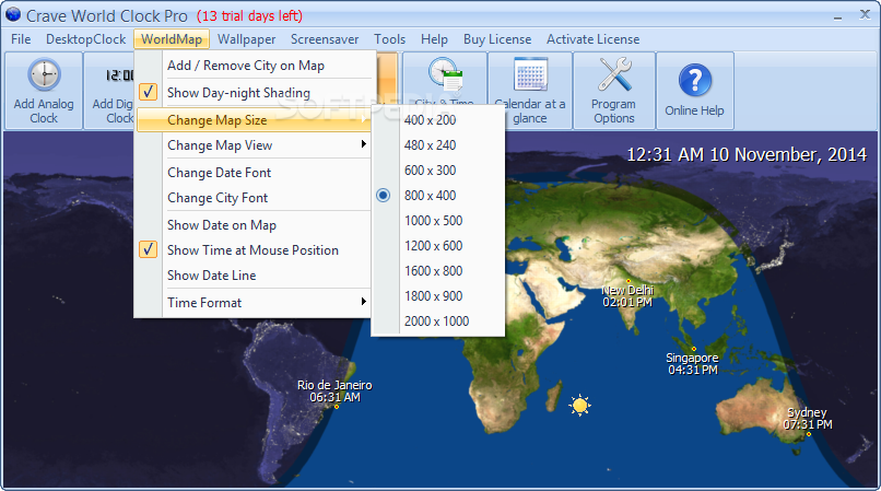Crave World Clock Pro (formerly Crave World Clock) .4 (Windows) -  Download & Review