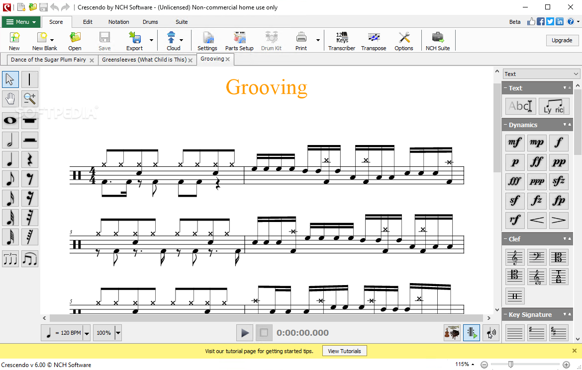 Download Crescendo Music Notation Editor 6.86 Beta