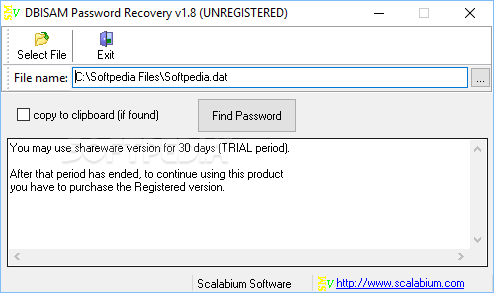 DBISAM Password Recovery screenshot #0