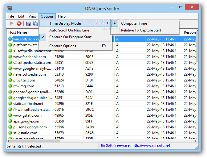 DNSQuerySniffer 1.95 for windows instal